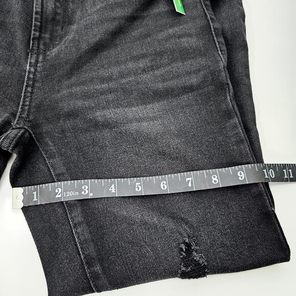 Rachel Roy Kindness Women's Black Mid-Rise Girlfriend Distressed Jeans Size 6/28 - Picture 14 of 16